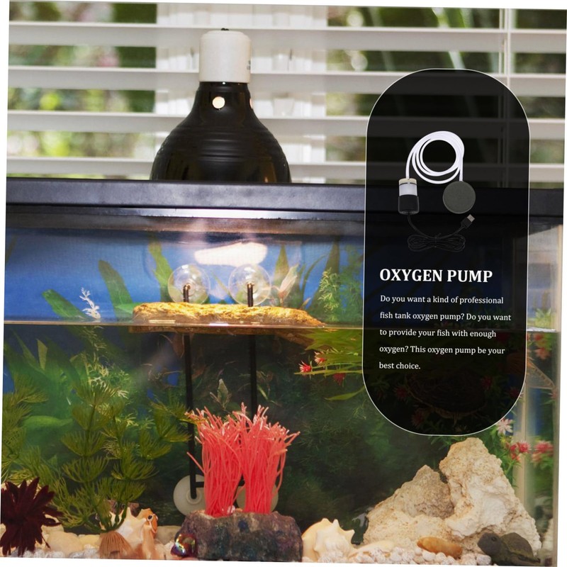 Kisangel 2 Sets Mini Aquarium Air Pump Oxygen Pump for