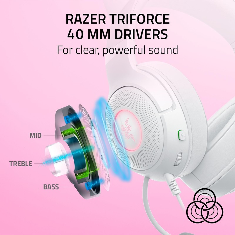 Razer Kraken Kitty V2 USB Wired RGB Headset: Chroma RGB