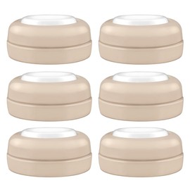 Maymom Tapas Roscadas, también conocidas como Tapas de Viaje, con Disco de Sellado Reescribible, Compatibles con Avent y Biberones Maymom de Boca Ancha; La tapa reemplaza el aro de sellado y el disco de sellado del biberón Avent Natural, 6 pzs. (Caqui)