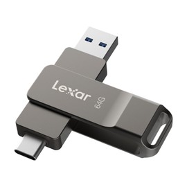LexaLexar D40E 64 GB Dual USB Drive, Chiavetta USB Type C, Grigio Titanio