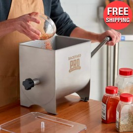 Backyard Pro Commercial 20 lb Countertop Manual Butcher Meat 4.2 Gal Mixer w Removable Paddle