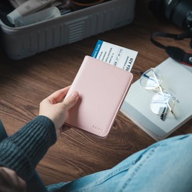 VULKIT Passport Holder Travel Wallet Leather RFID Blocking Travel Wallet Organiser Passport Holder Cover for Passport, Business Cards, Credit Cards, Boarding Passes