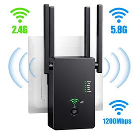 1200mbps Wifi Amplifier Repeater 2.4/5.8ghz AC1200M Signal Amplifier WIFI Repeater Wireless Router Extender