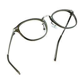 LifeArt Blue Light Blocking Glasses, Anti Eyestrain, Computer Reading Glasses, Gaming Glasses, TV Glasses for Women Men, Anti Glare (Gray, +0.75 Magnification)