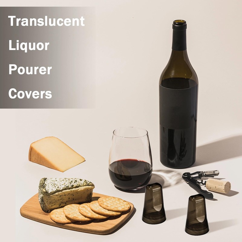 Chengu 24 Pieces Liquor Bottle Covers Pour Spout Covers Bar
