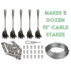 Various Brand Stake Ends Build Your Own Cable Stakes - 5 Dozen Kit -Pick Your Favorite Trapping Stake End - Berkshire Standard End Kit