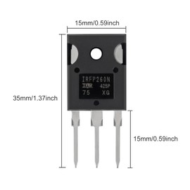 ACEIRMC 10pcs IRFP260 MOSFET Transistors IRFP260N 50A 200V N-Channel Power MOSFET IRFP260NPBF TO-247AC (IRFP260 IRFP260N)
