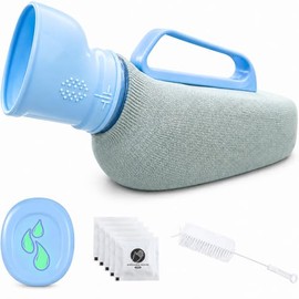 Portable Urinals for Men, 40 fl oz, Soft Silicone Opening