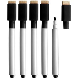 Zhuluck 10Pcs White Board Pens Rewritable White Board Dry Erase Markers With Eraser Cap Black Professional Markers and Highlighters,Writing and Correction Supplies
