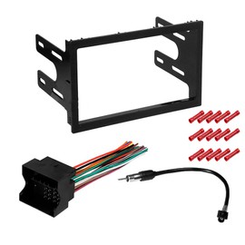 CACHÉ KIT978 Bundle with Car Stereo Installation Kit for Volkswagen Jetta 2003 – 2005 in Dash Kit, Harness, Antenna Adapter for Double Din Radio Receivers (4 Item)