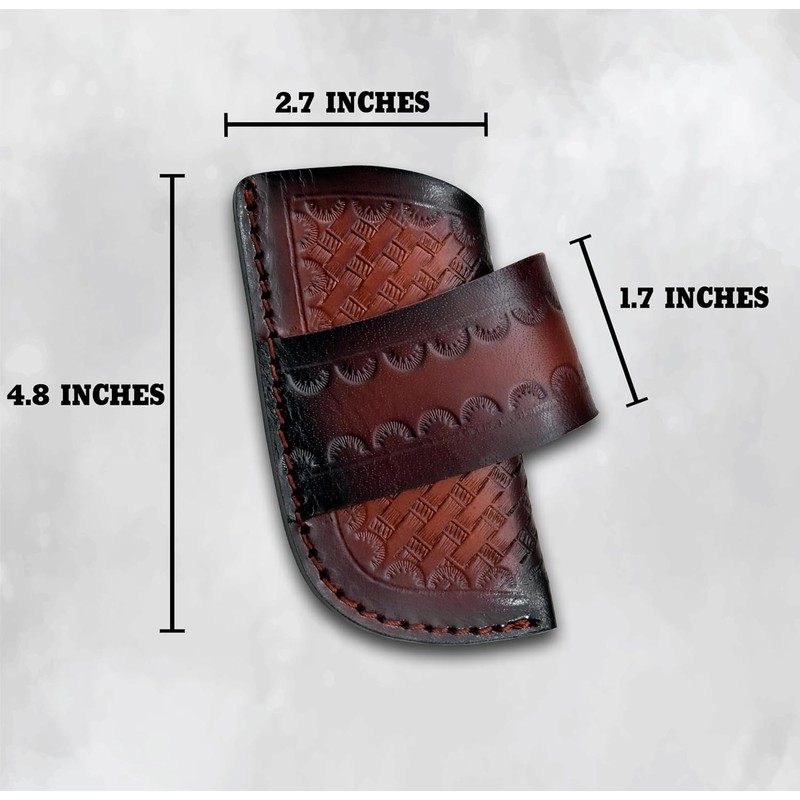 Leather Knife Sheath for Folding, Knife Holster for Pocket Knife