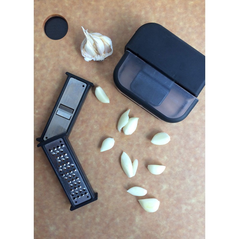 Microplane 48048 Garlic Mincer and Slicer, One Size, Black