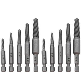 Wjelet 10Pcs Damaged Screw Extractor Set, 1/4 Inch Hex Screw Remover and Extractor Bit Set, Bolt Extractor, Stripped Screw Extractor