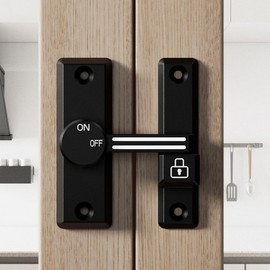 C3 Black Sliding Door Latch Lock Hook Latch