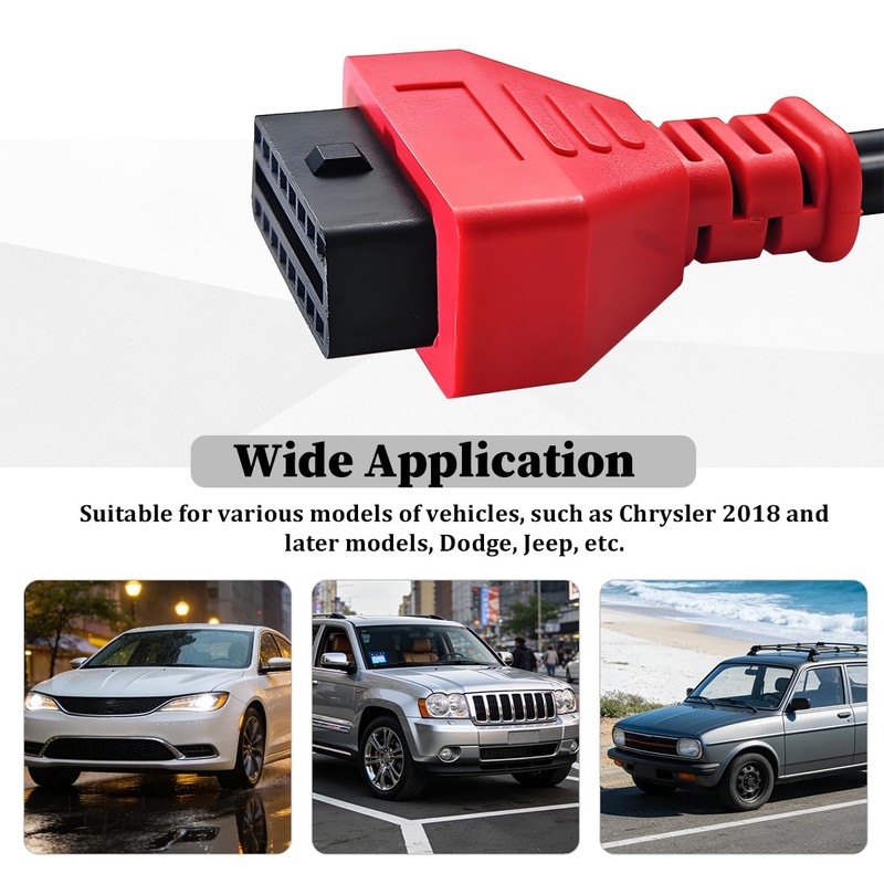 Car 12+8 Pin Connector to OBD2 Adapter, Security Bypass Cable