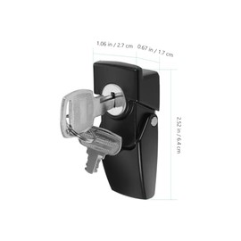 LALAFINA Cerradura para Gabinete con Llave, Cerradura de Archivador de Seguridad de Acero Inoxidable Negro, Cerradurass para Cajn, Armario, Buzn y... 