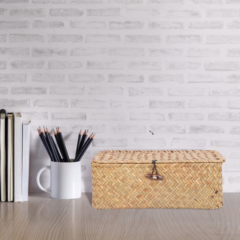 Cesta de Almacenamiento de Algas Marinas Organizador Rectangular Caja de