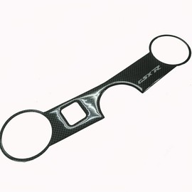 3D Carbon Fiber Look Triple Tree Upper Top Clamp Cover Protector Pad Compatible with Suzuki GSXR 600 750 2004 2005