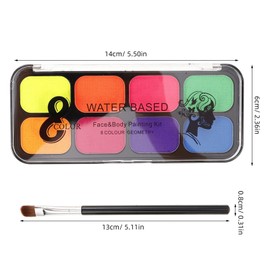 Operitacx 1 Set Face Painting Colours Pigment Paint Water Soluble Paint Makeup Face Sponge Sparkle Makeup Sponge Makeup Sets Cosplay Makeup Water-Based Paint