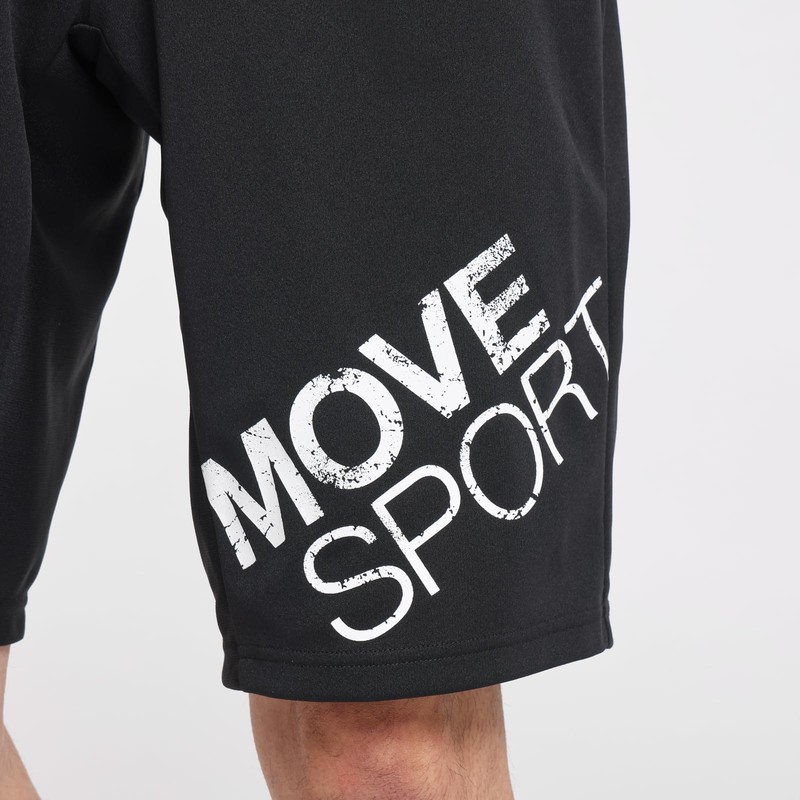 Move Sports ST5SHP00M Men's Big Logo Shorts, Sweat Absorbent, Quick