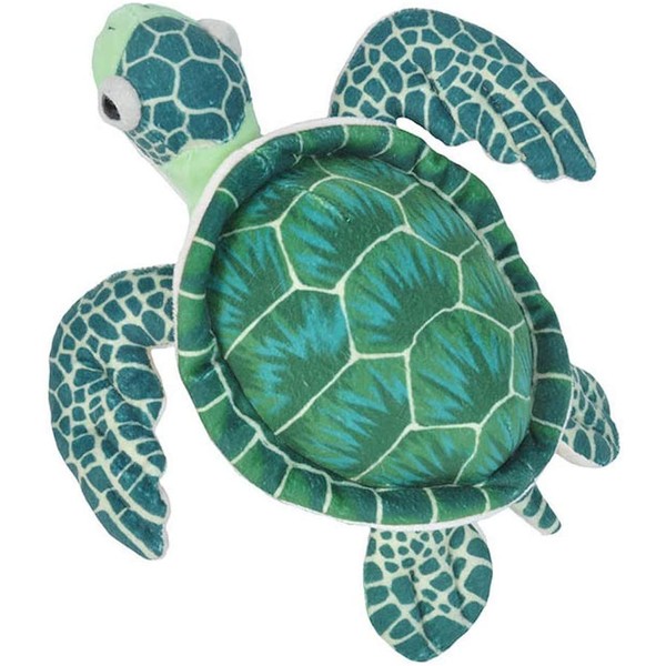 Wild Republic Sea Turtle Plush, Stuffed Animal, Plush Toy, Gifts for Kids, Cuddlekins, Green 8 Inches,Multi