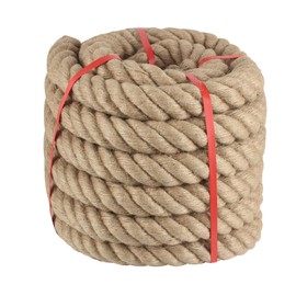 Twisted Manila Rope 2 in x 50 ft Natural Jute Ropes Thick Hemp Rope for Railing Docks Tug of War Decorating Crafts Nautical Landscaping Swing Hammock
