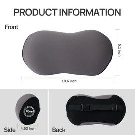 LIQUN Car Seat Neck Pillow, Skin Friendly Car Head Pillow, Memory Foam Neck Support, Driving to Relieve Neck Pain and Shoulder Pressure, (Black)