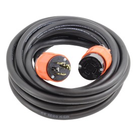 AC WORKS NEMA L14-20 Rubber SOOW 12/4 Extension Cord (10FT)