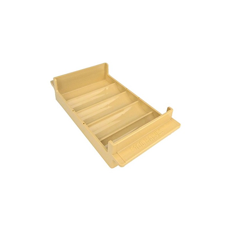 Rolled Coin Plastic Storage Tray, Half-Dollar, Beige (5 Trays)