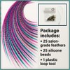 25 Feather Hair Extension Kit 7"-13" long – 100% Real