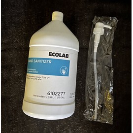 Ecolab Hand Sanitizer 1 Gallon With Pump Quick Drying Gel 128oz
