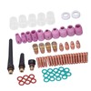 68Pcs TIG Welding Accessory Set Glass Cup Connector Electrode Coil