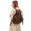 KUOIN Medieval Drawstring Backpack, Vinatge LARP Camping Renaissance Costume Accessories,