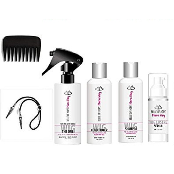 Mara Ray Luxury Hair Care Kits for Synthetic Wigs, Extensions, Toupees with Wide Tooth Comb (6PC Synthetic Luxury Kit)