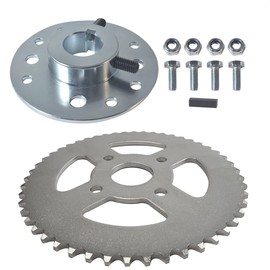 Go Kart Sprocket Hub for 1" Bore & 1/4" Keyway Hardware with 40/41/420 Chain 50T Drive Sprocket Kit for Predator 212cc 196cc 6.5hp Go Kart Mini Bike Drift Trike Heavy Duty Dune Buggies Parts