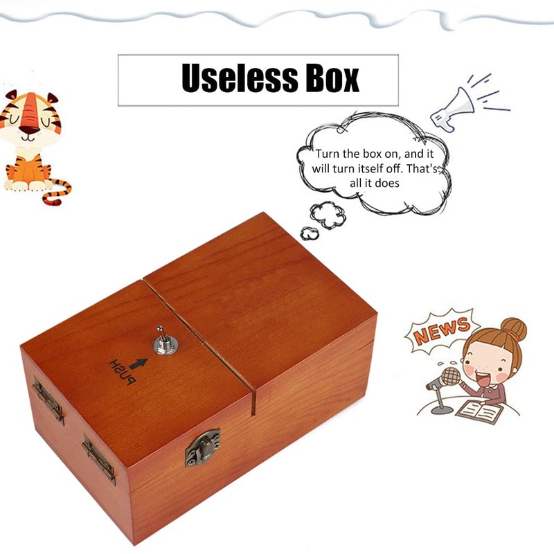 BIKING Useless Box,Creative Gifts Funny Toy Turns Itself Off Useless