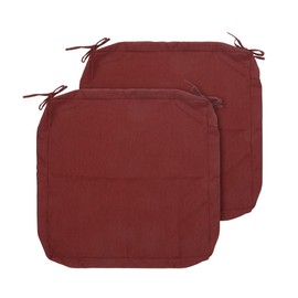 Water-Resistant Outdoor Patio Cushion Cover with Ties Set of 2,Cushion Slip Cover, Patio Furniture Cushion Chair Seating Cover for Swing Cushion -Only Cover（24x22x4 Inch, Red）