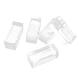 LALAFINA Stylish Safe Organic Material Stamps 5pcs Acrylic Blank Stamps for DIY