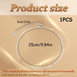 QhgPnt Ankles Bracelets for Womens, Silver Anklets for Womens, Anklets for Women Sterling Silver, Women's Anklets Suitable for Women and Girls Stackable Bracelets Wedding Party