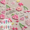 1pcs Summer Nail Stickers for Nail Art Embossed Nail Decals