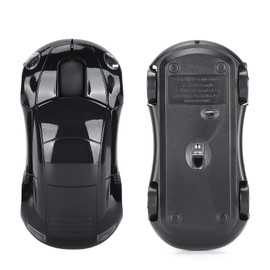 Wireless Mouse 1600 DPI 2.4G Wireless Computer Mouse USB Receiver Car Portable Cordless Mouse for Office Laptop Desktop Computer Tablet (Black)