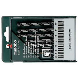 Metabo 627193000 Tc Tipped Masonry Drills, Green, Set of 8 Pieces