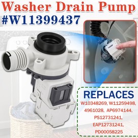 MVW6230HW2 WTW5057LW1 Washer Drain Pump 120V 60Hz 1.2A, Fit for May-tag Whirl-pool Top Load Washers MVW6230HC3 WTW5010LW WTW5105HW1 WTW6120HW3 WTW5105HW2 WTW5105HC1 WTW5100HW3 WTW6120HC1 WTW6120HW1