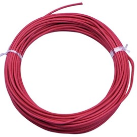 50 ft KHLESBY Waxed Covered Vintage Style Pre-tinned Push-Back Cloth Covered Stranded Guitar Wire (Red)