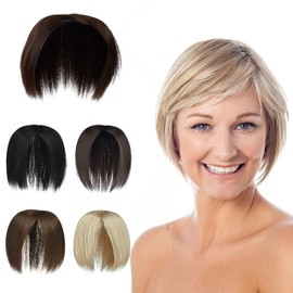 Yamel Hair Toppers for Women 2 Clips in Hair Pieces Warm Medium Brown Synthetic Straight Wiglets Hairpieces for Thinning Hair