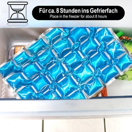 com-four® 2 x Flexible Ice Pack - Cooling Compress with 25 Cooling Cells - Cool Pack for Household, Sports and Leisure (Blue)