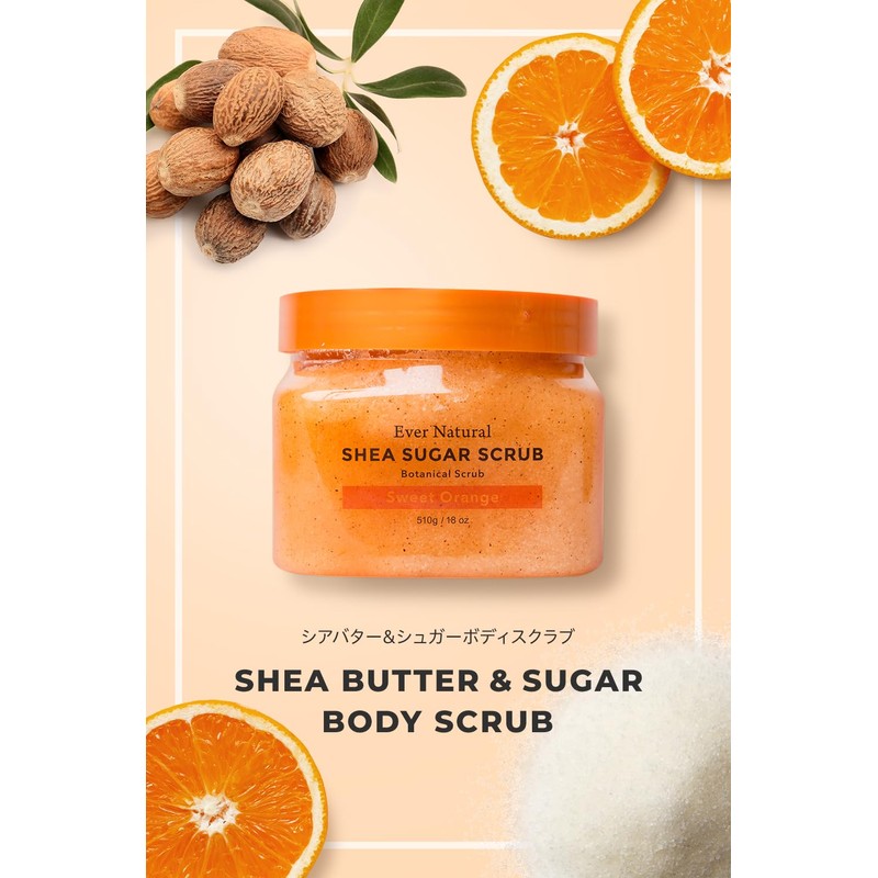 Ever Natural Shea Sugar Body Scrub, Body Smoother, Body Care,