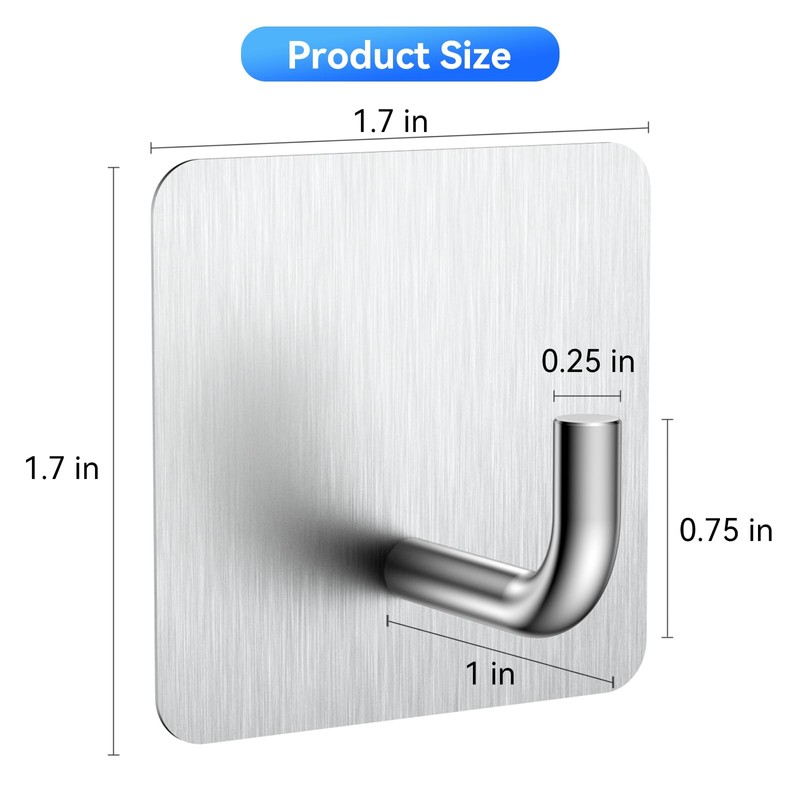 KRUI 4 Pcs Adhesive Wall Hooks for Emergency Fire Blankets,