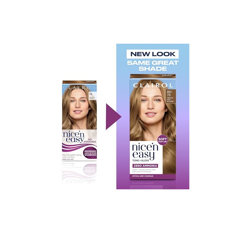 Clairol Nice'n Easy Tone+Gloss Semi Permanent Hair Dye - 811/73