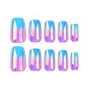 Chrome Press on Nails Medium Square SWEKKE Fake Nails Full